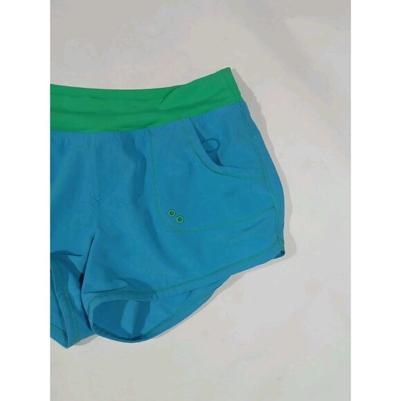 PrAna Millie Board Shorts Size Small Teal Active Water Hike Beach Pull On - Picture 2 of 9